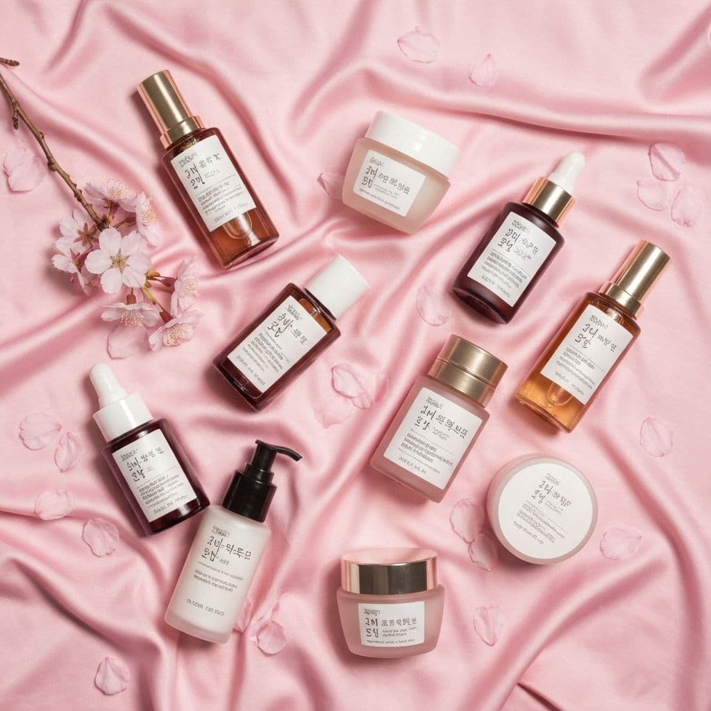 Colección de productos de belleza coreana